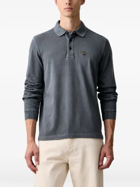 Aeronautica Militare logo-embroidered long-sleeve polo shirt