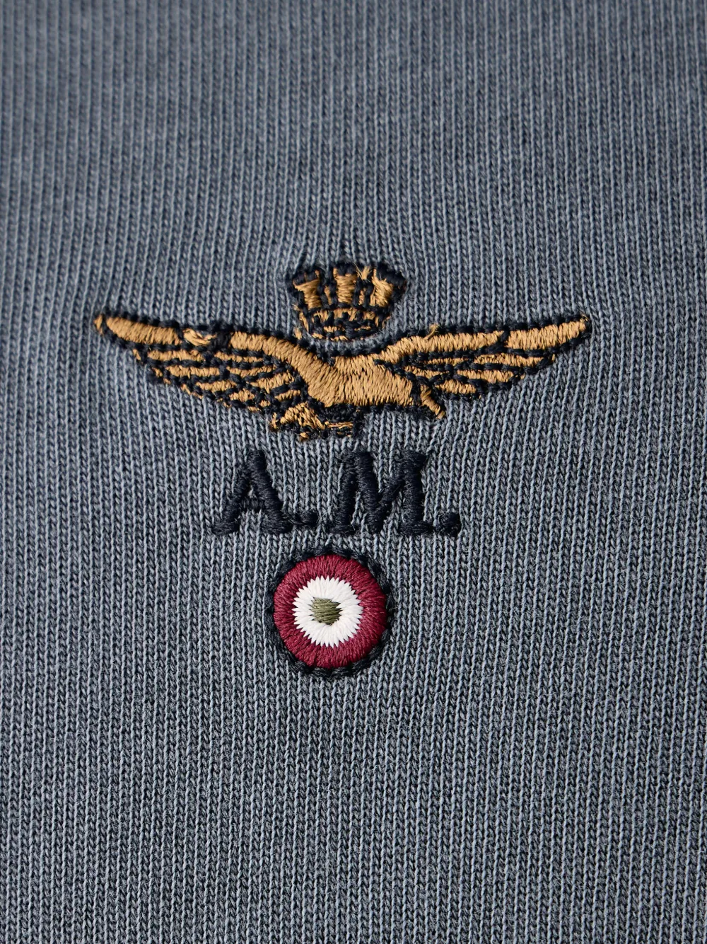 Aeronautica Militare Poloshirt met lange mouwen Grijs