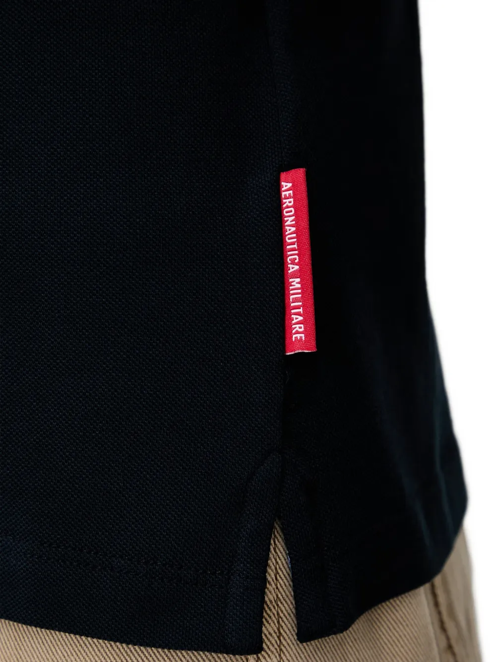 Aeronautica Militare Piqué poloshirt met geborduurd logo Blauw