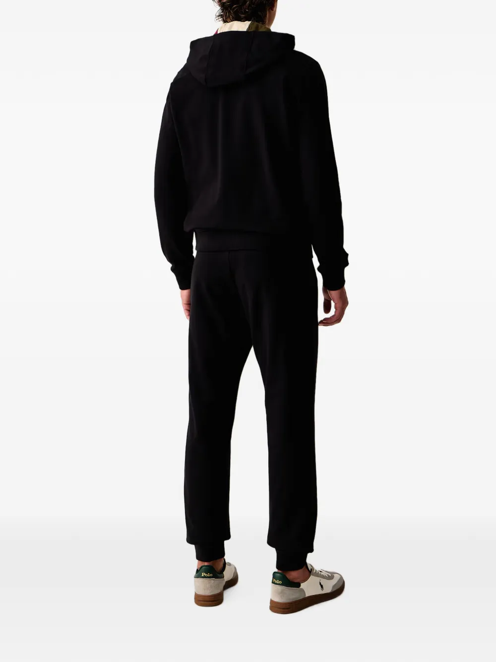 Aeronautica Militare Hoodie met geborduurd logo Zwart