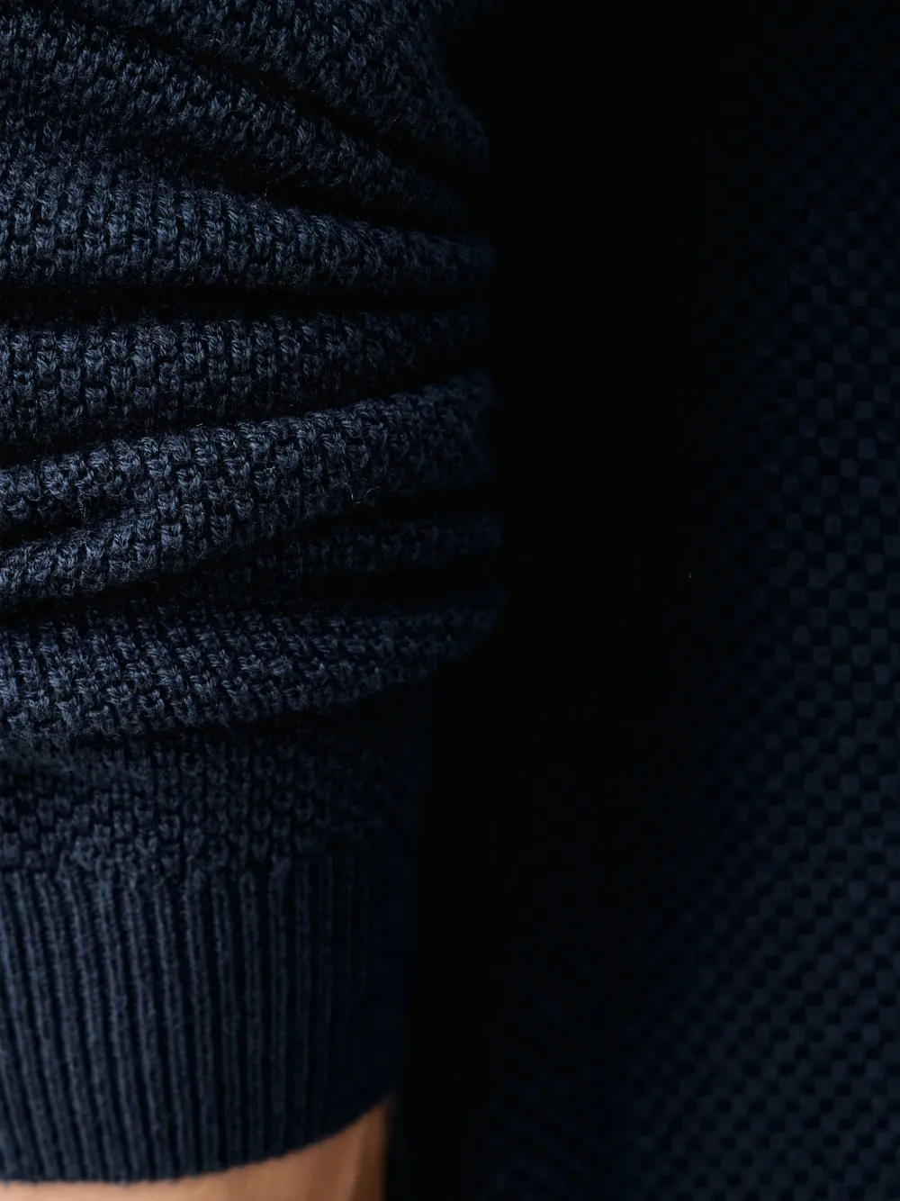 Aeronautica Militare Wafelgebreide trui met opgestikt detail Blauw