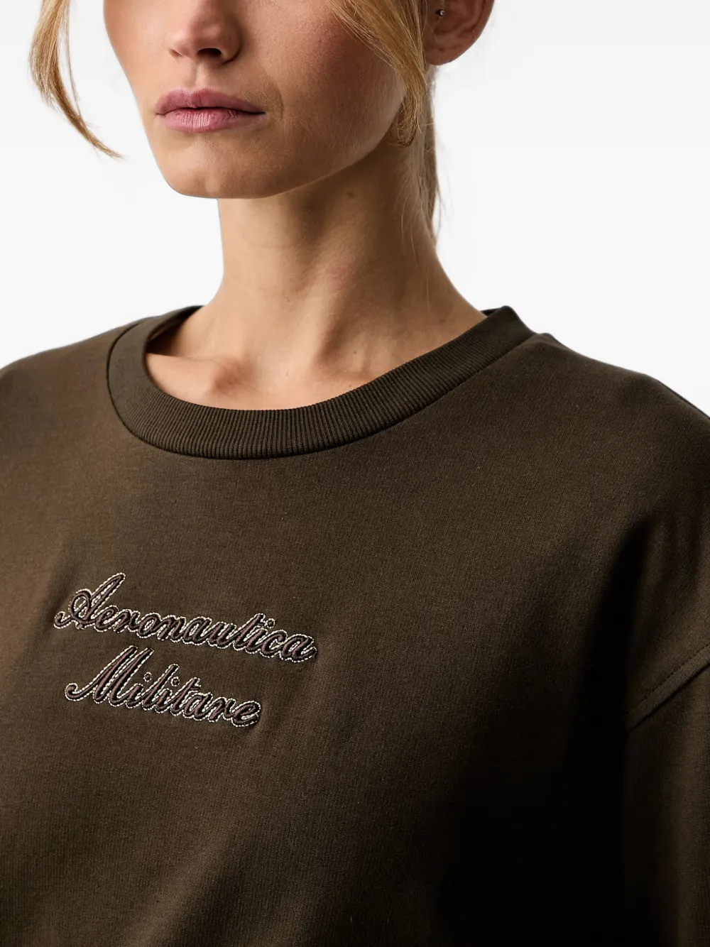 Aeronautica Militare Trainingspak met geborduurd logo Bruin