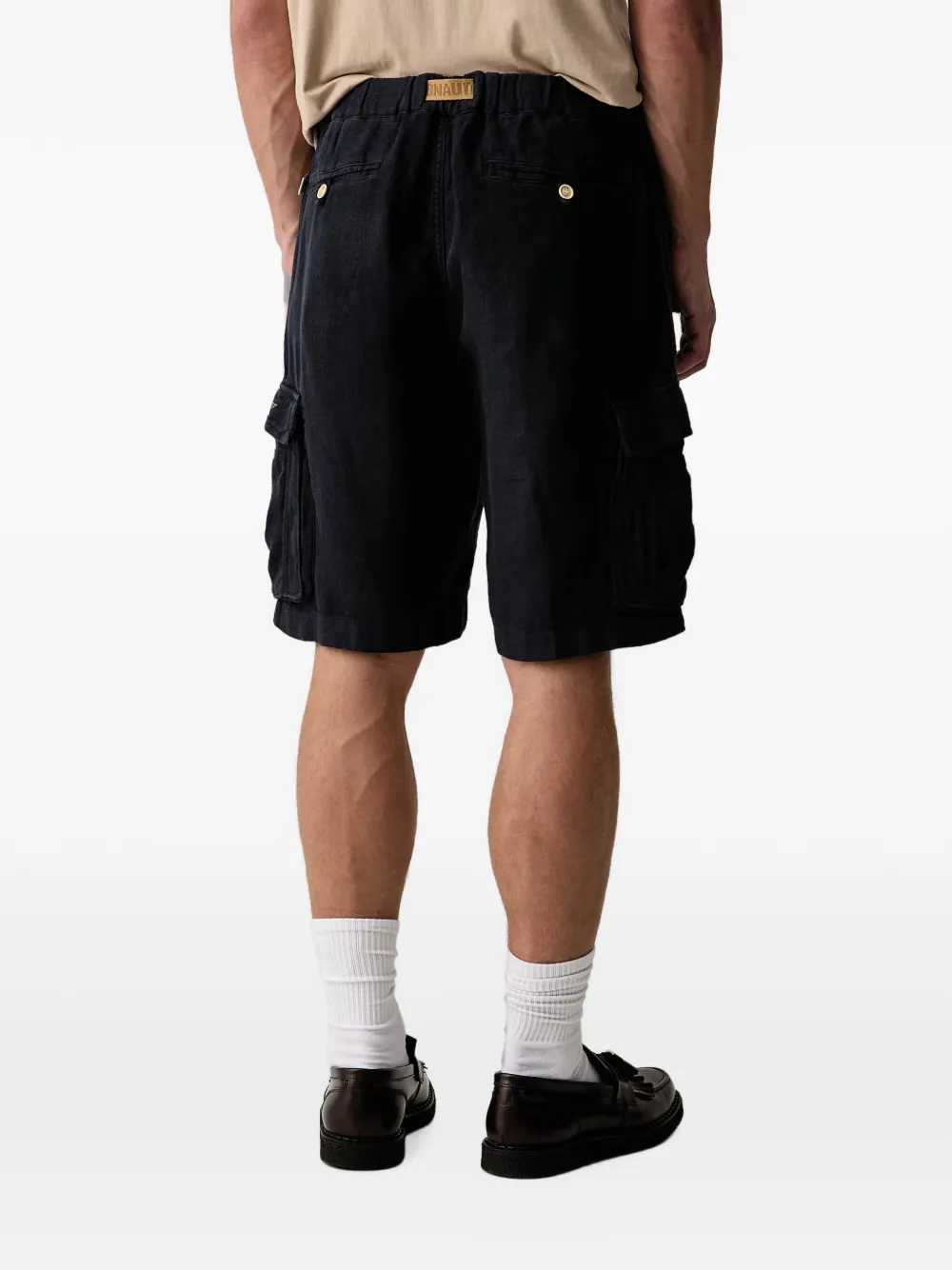 Aeronautica Militare Cargo shorts met ceintuur Zwart