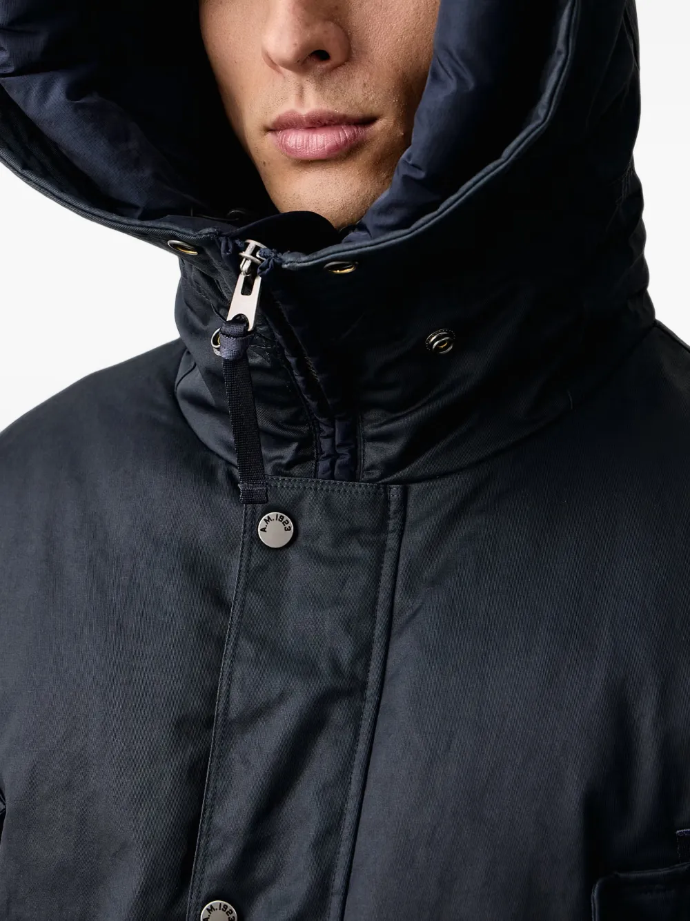 Aeronautica Militare Gewatteerde jas met capuchon Blauw