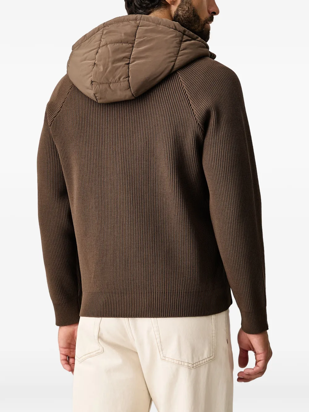 Aeronautica Militare Jack met capuchon en logopatch Bruin