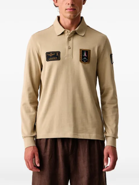 Aeronautica Militare patch-detail long-sleeve polo shirt
