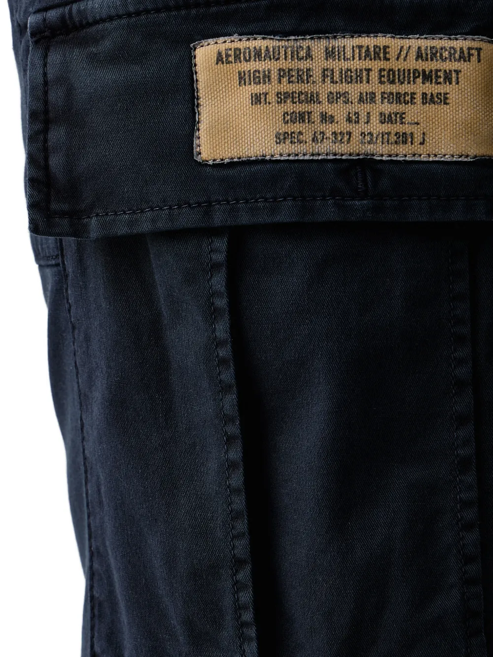 Aeronautica Militare Cargo broek met logopatch Blauw