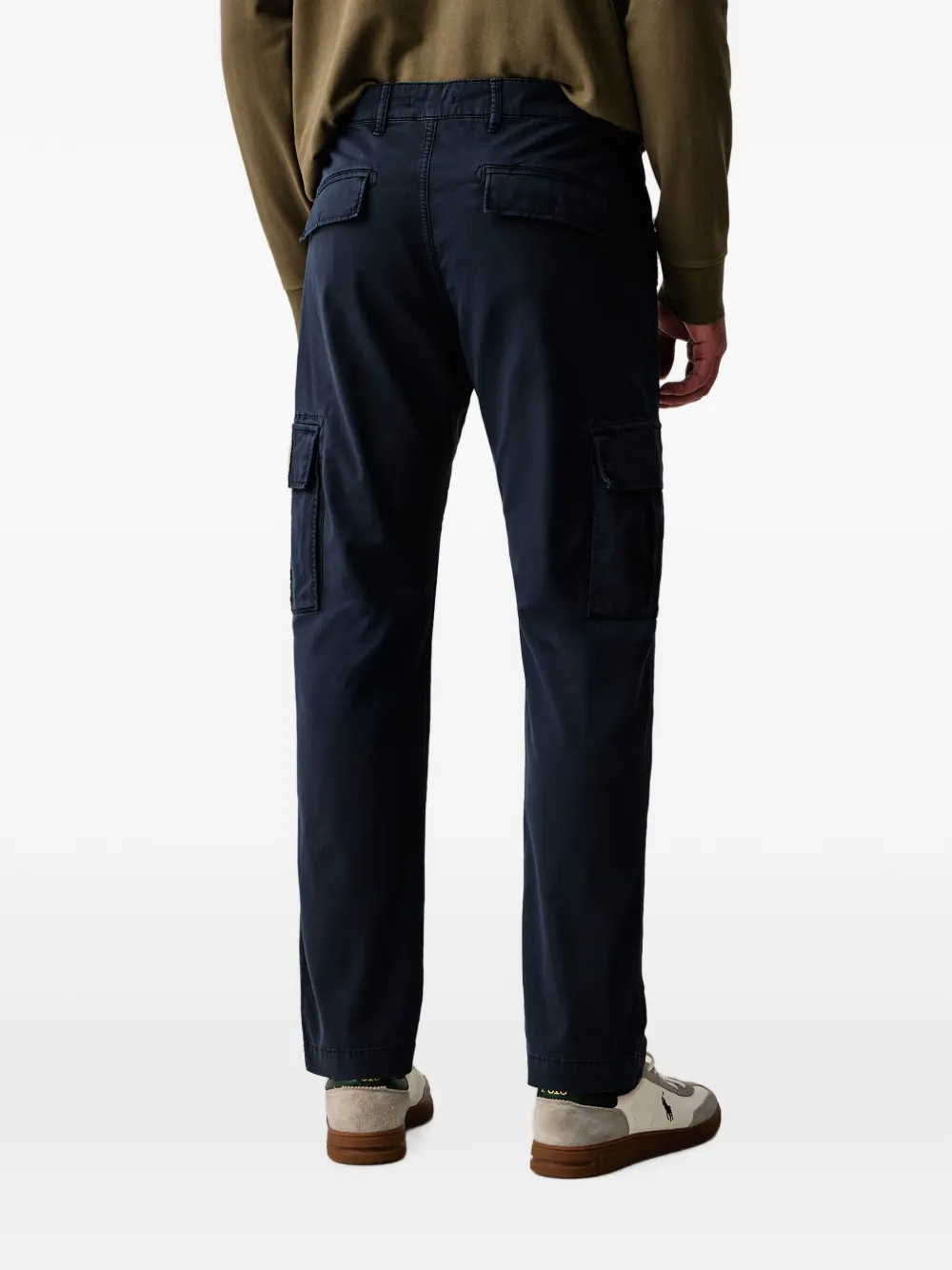 Aeronautica Militare Cargo broek met logopatch Blauw