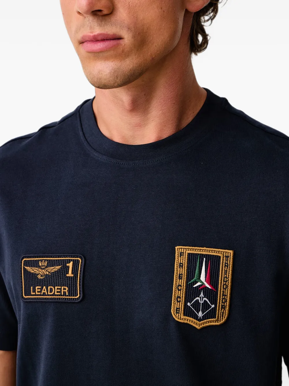 Aeronautica Militare T-shirt met patchdetail Blauw