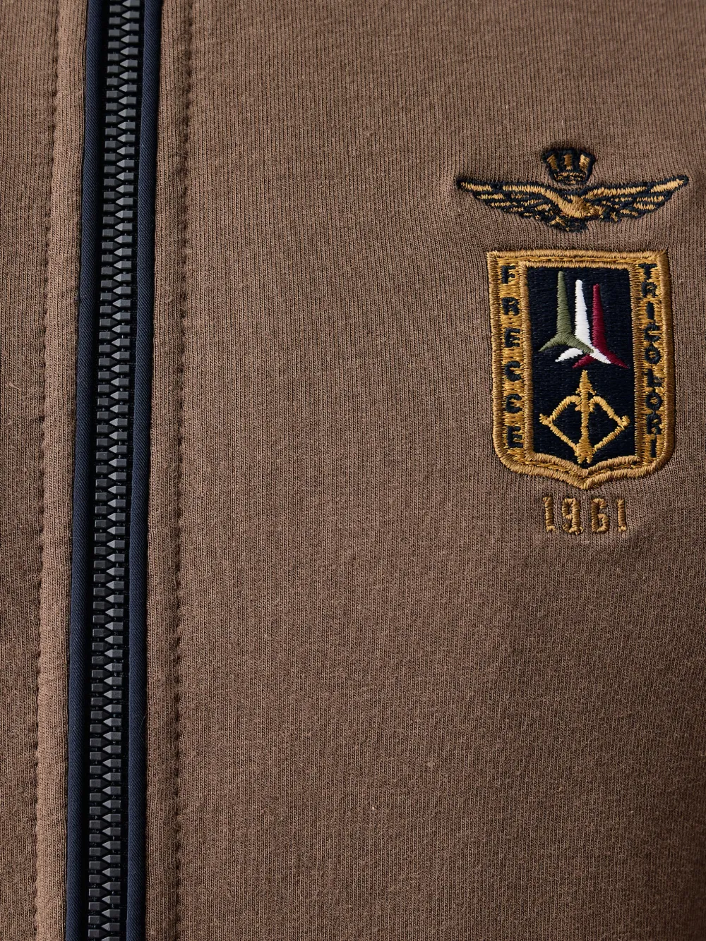 Aeronautica Militare Sweater met geborduurd logo Bruin