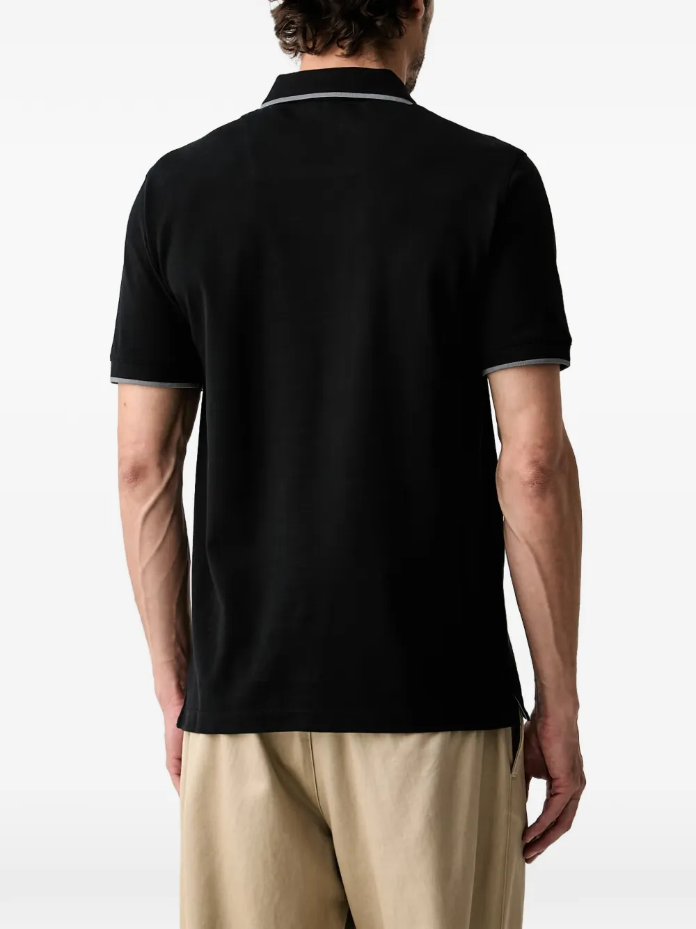 Aeronautica Militare Poloshirt met geborduurd logo Zwart