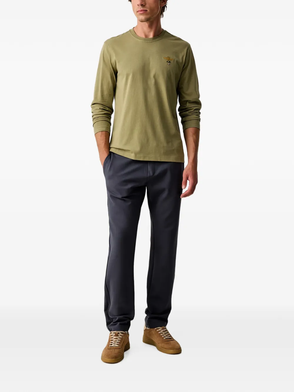 Aeronautica Militare Trainingsbroek met logoprint Blauw