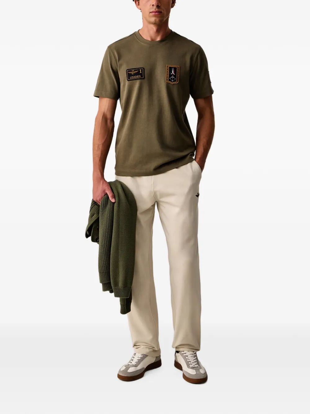 Aeronautica Militare T-shirt met patchdetail Groen