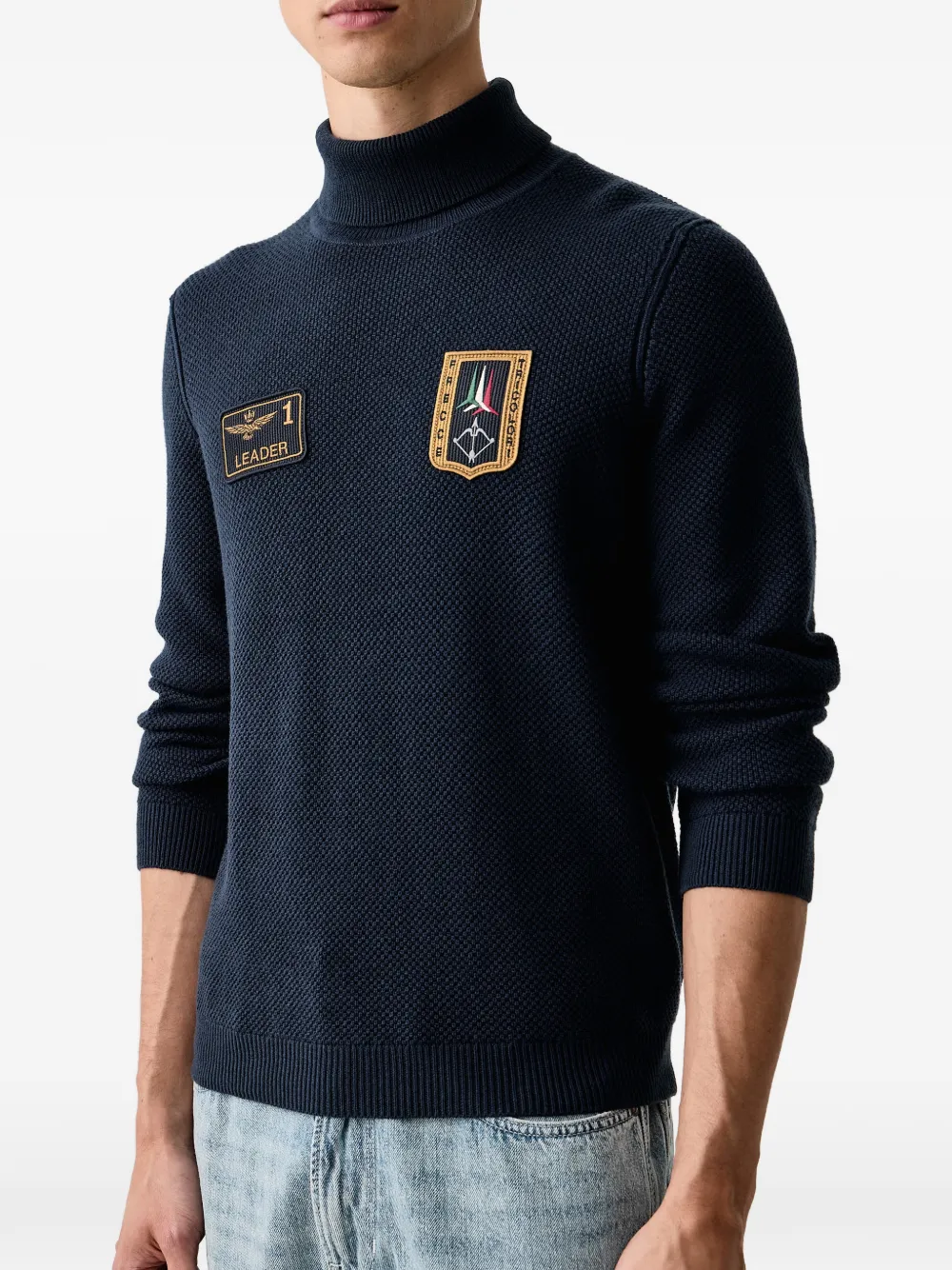 Aeronautica Militare Coltrui met patchdetail Blauw
