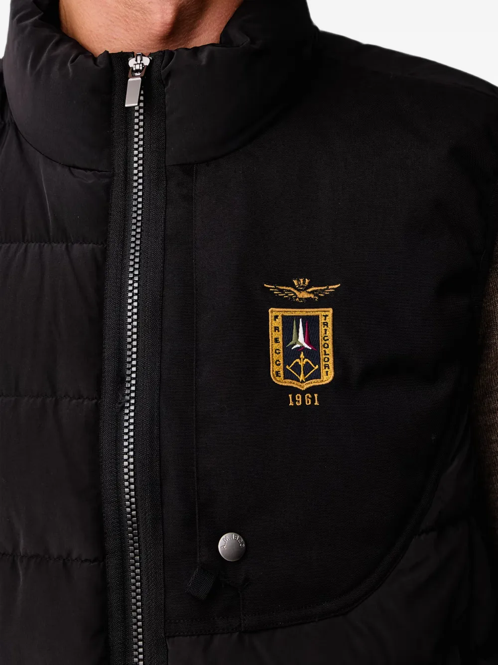Aeronautica Militare Bodywarmer met logopatch Zwart