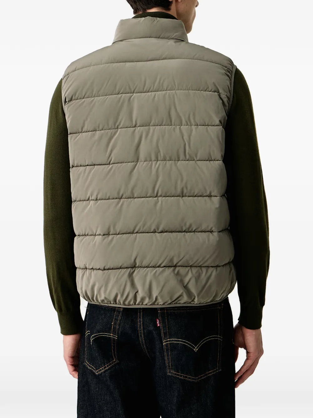 Aeronautica Militare Bodywarmer met gewatteerde afwerking Groen