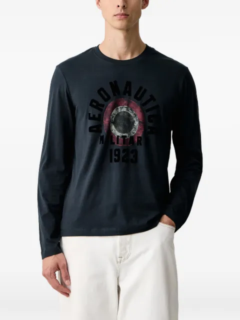 Aeronautica Militare logo-print long-sleeve T-shirt