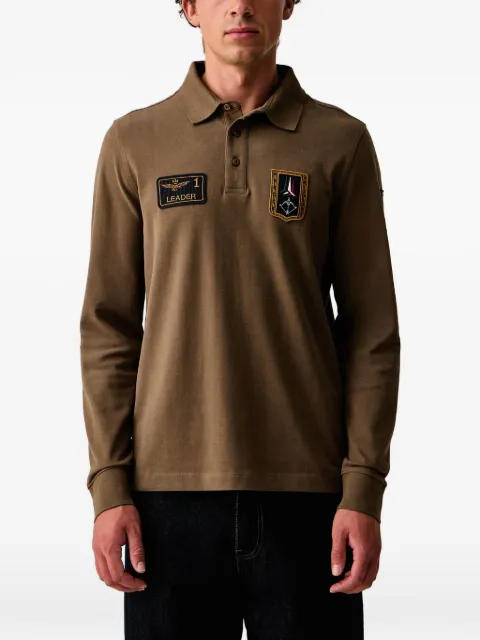 Aeronautica Militare patch-detail long-sleeve polo shirt
