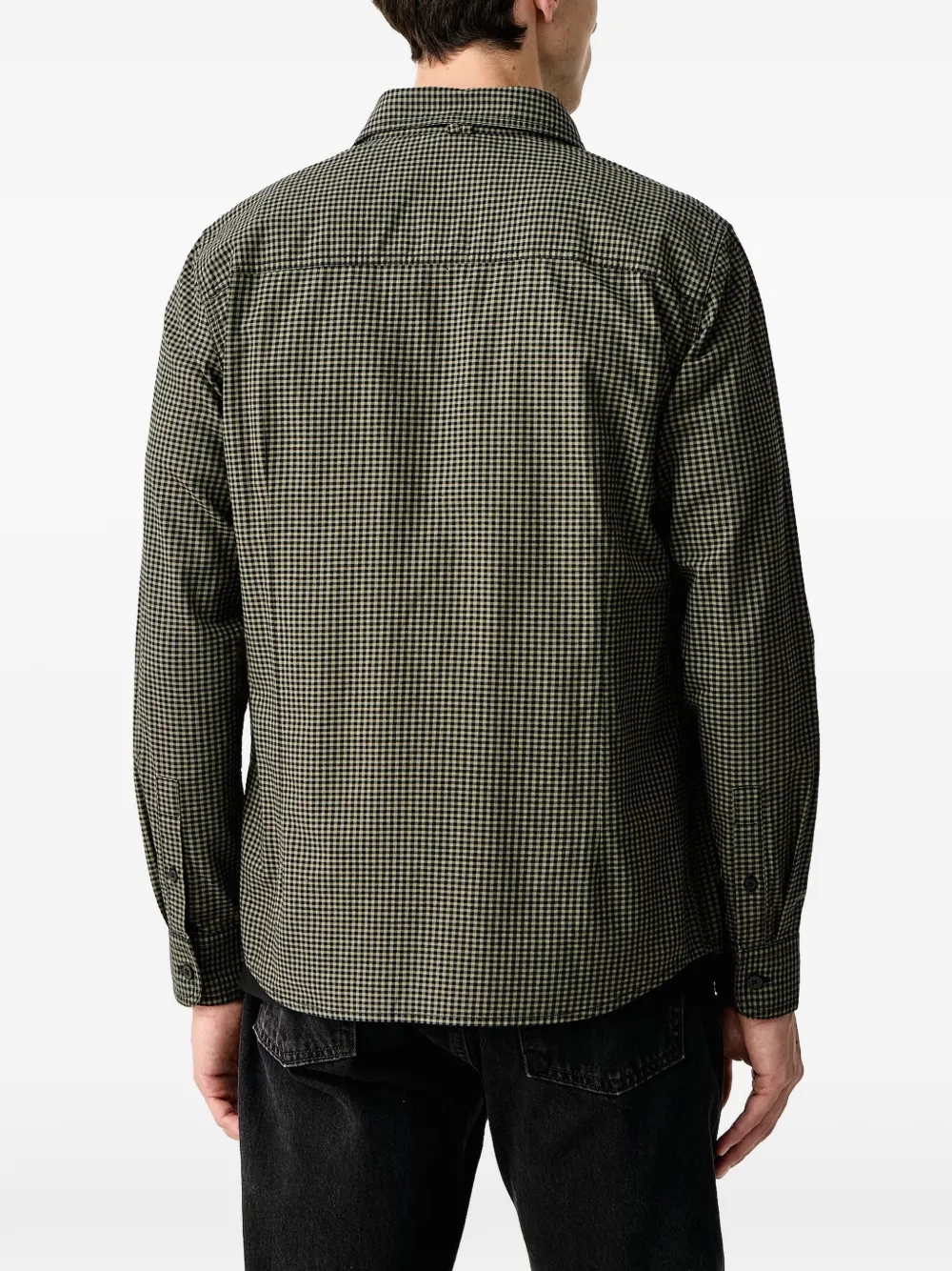 Aeronautica Militare Overhemd met geborduurd logo en gingham ruit Groen