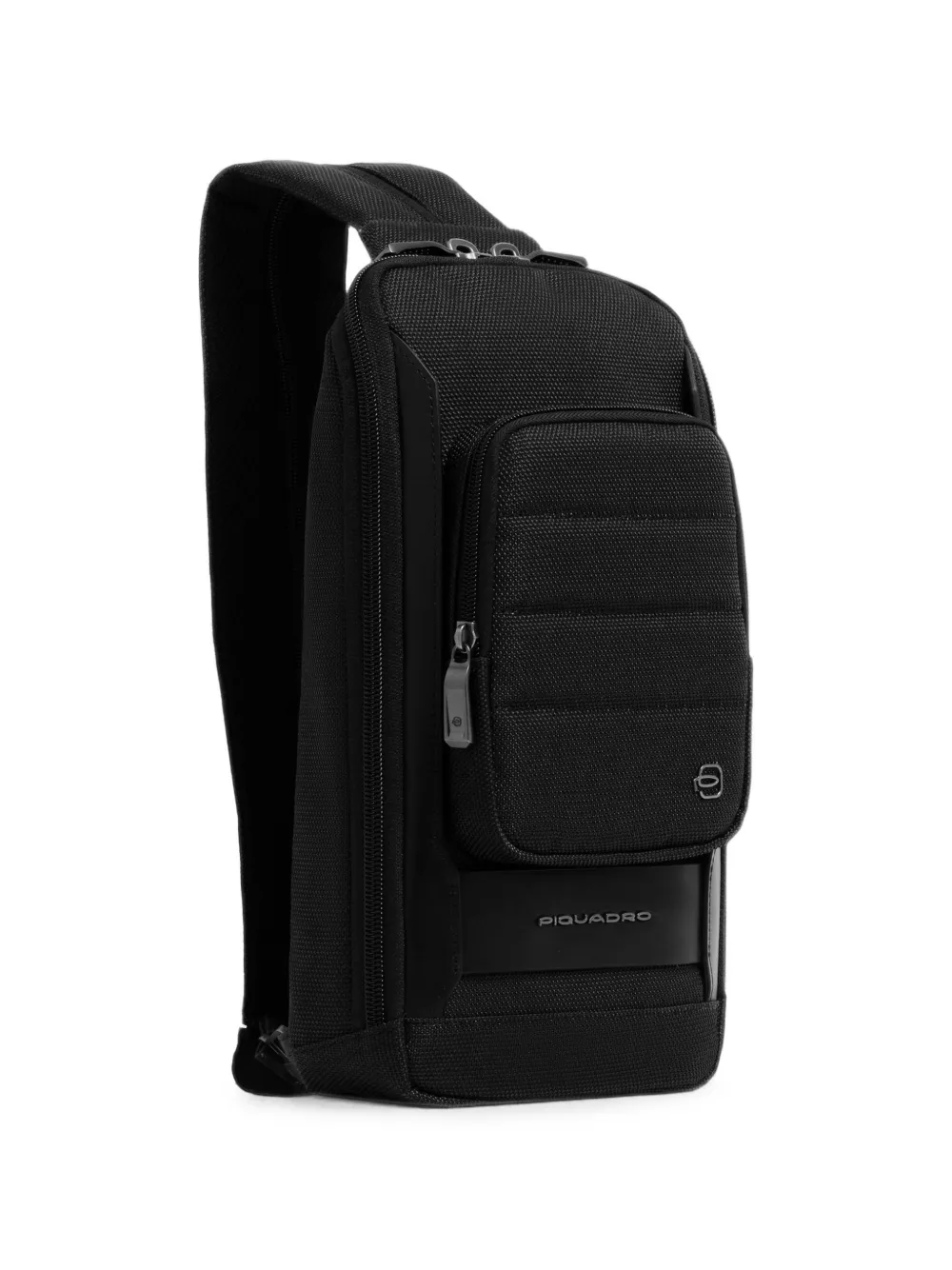 PIQUADRO Multifunctionele messengertas met logo-plakkaat Zwart