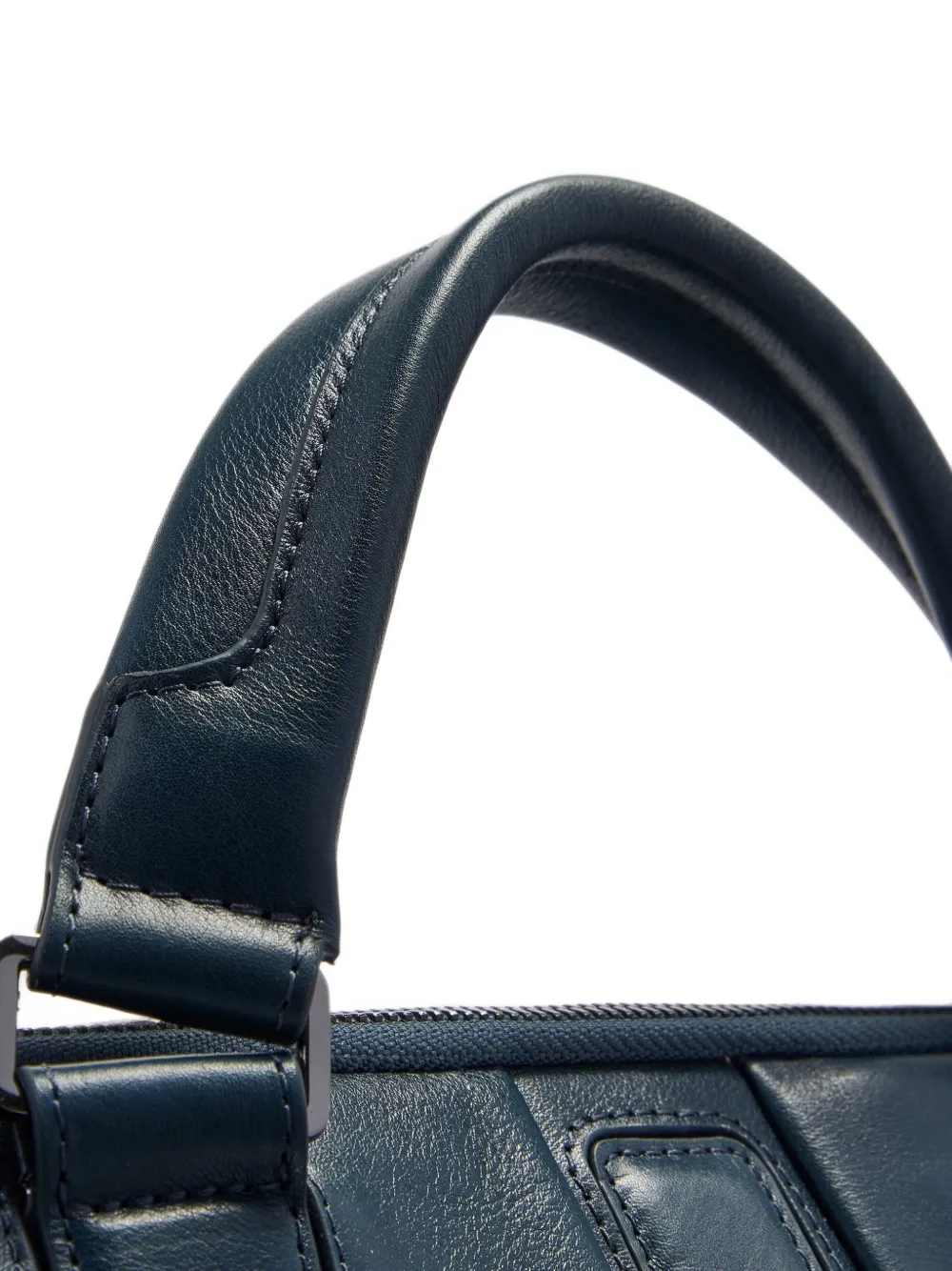PIQUADRO Leren aktetas met dubbele rits Blauw