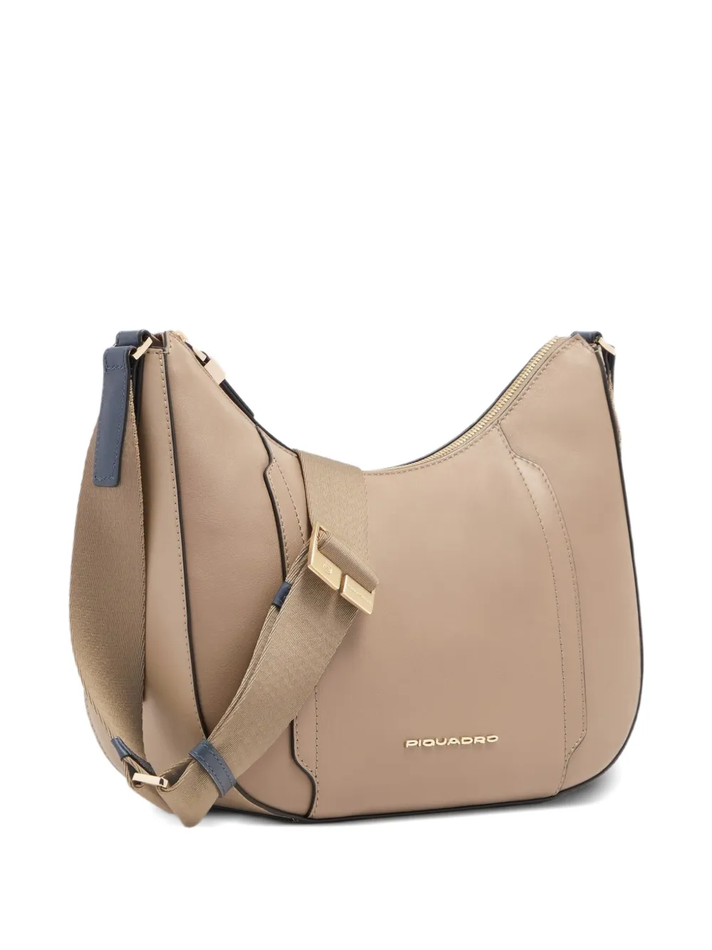 PIQUADRO Leren schoudertas Beige