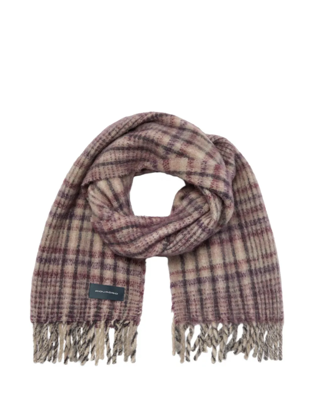 PIQUADRO Geruite sjaal Beige