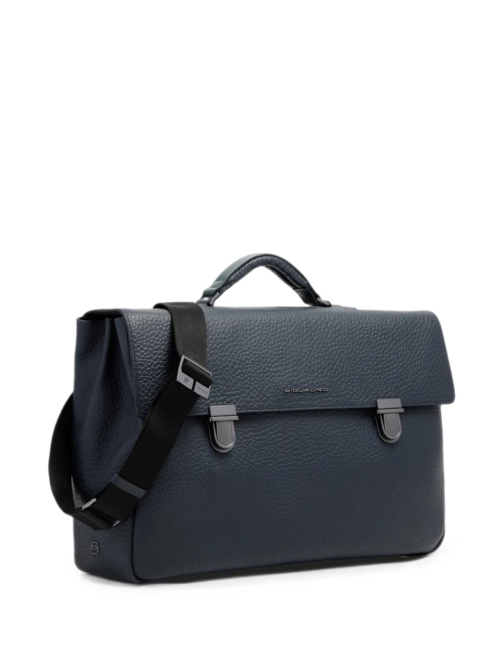 PIQUADRO Leren laptoptas Blauw