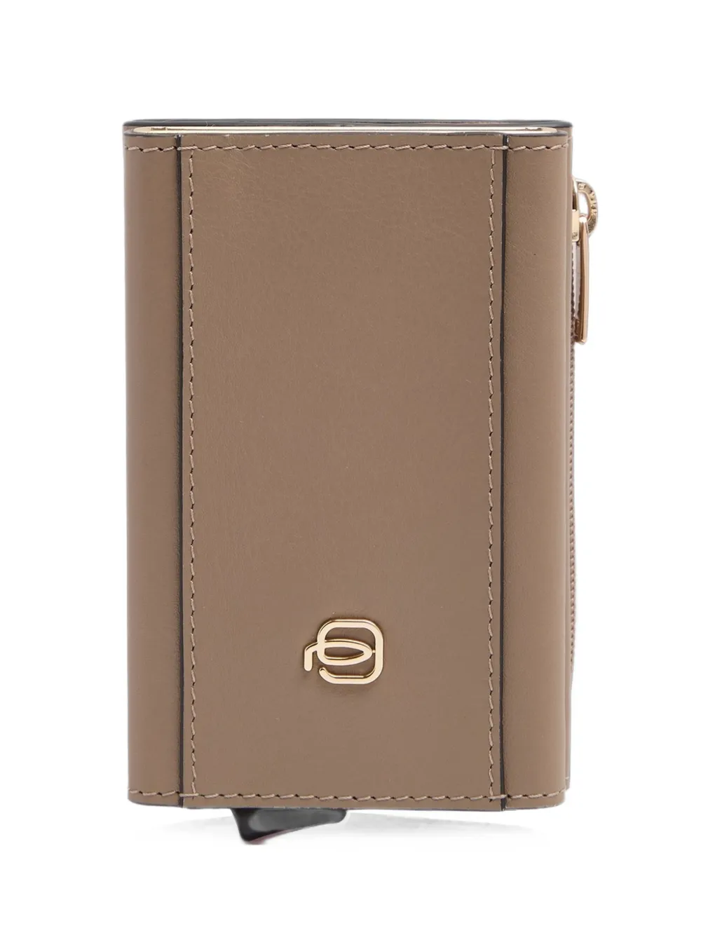 PIQUADRO logo-plaque zipped wallet