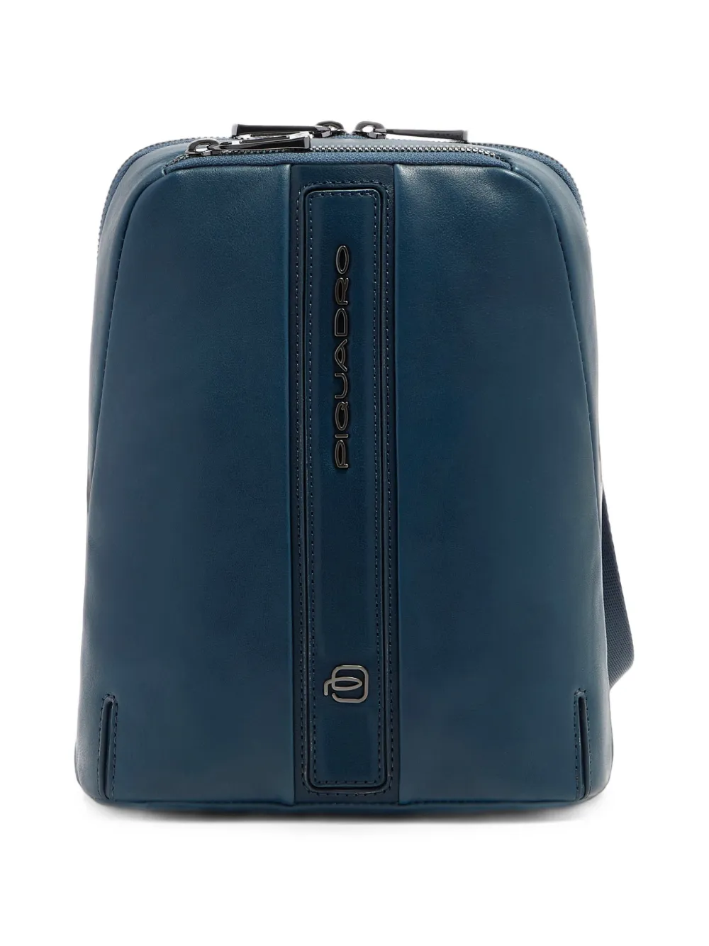PIQUADRO Messengertas met logoplakkaat Blauw