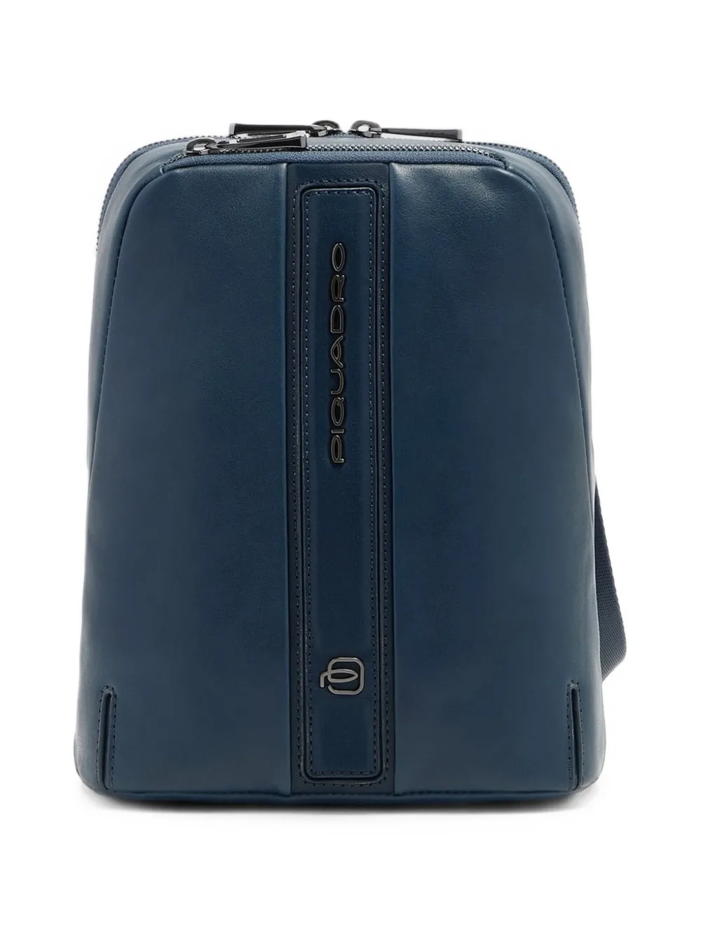 PIQUADRO Messengertas met logoplakkaat Blauw