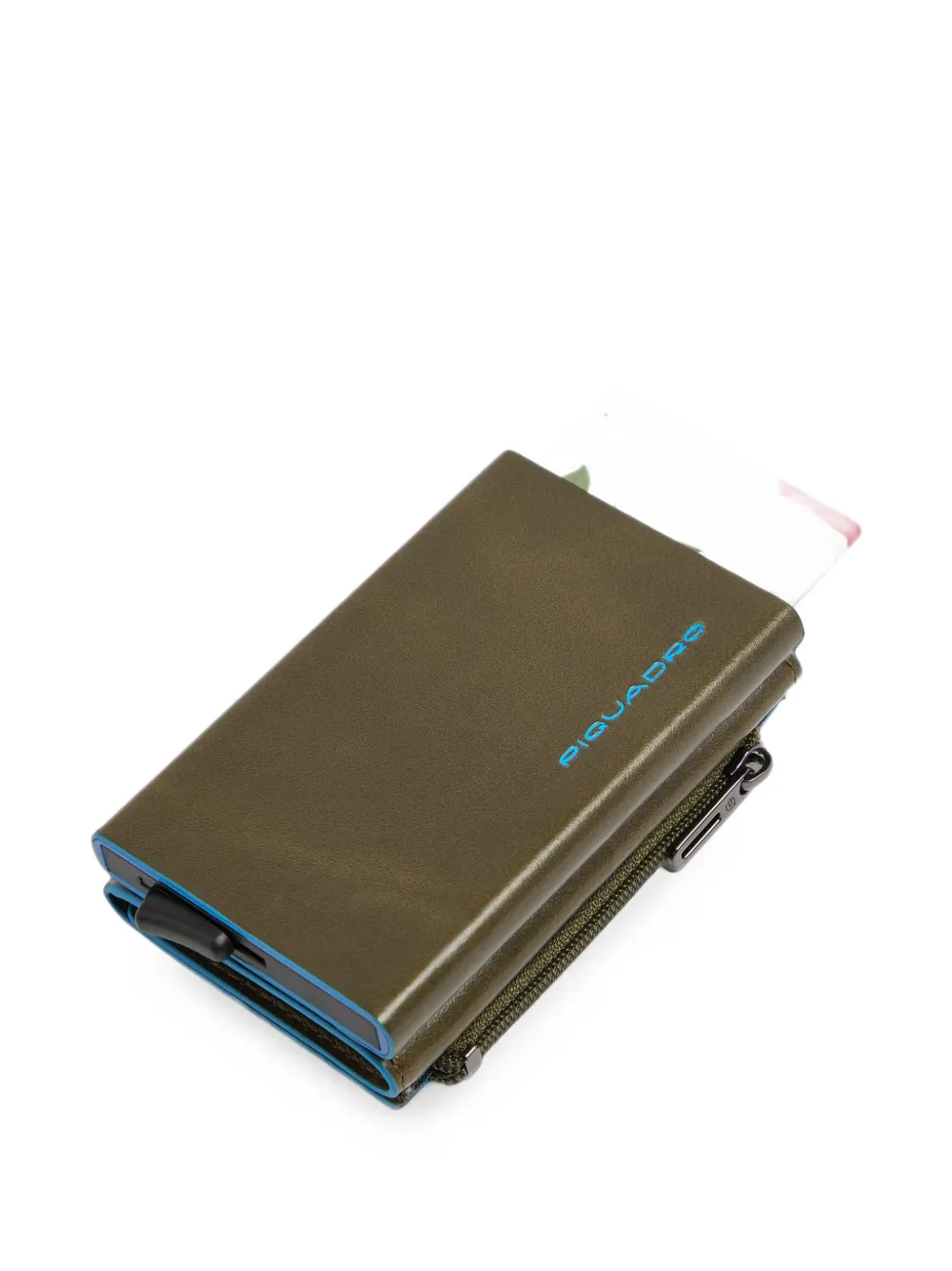 PIQUADRO logo-lettering wallet Groen