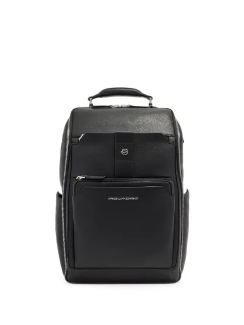 PIQUADRO grained-leather backpack