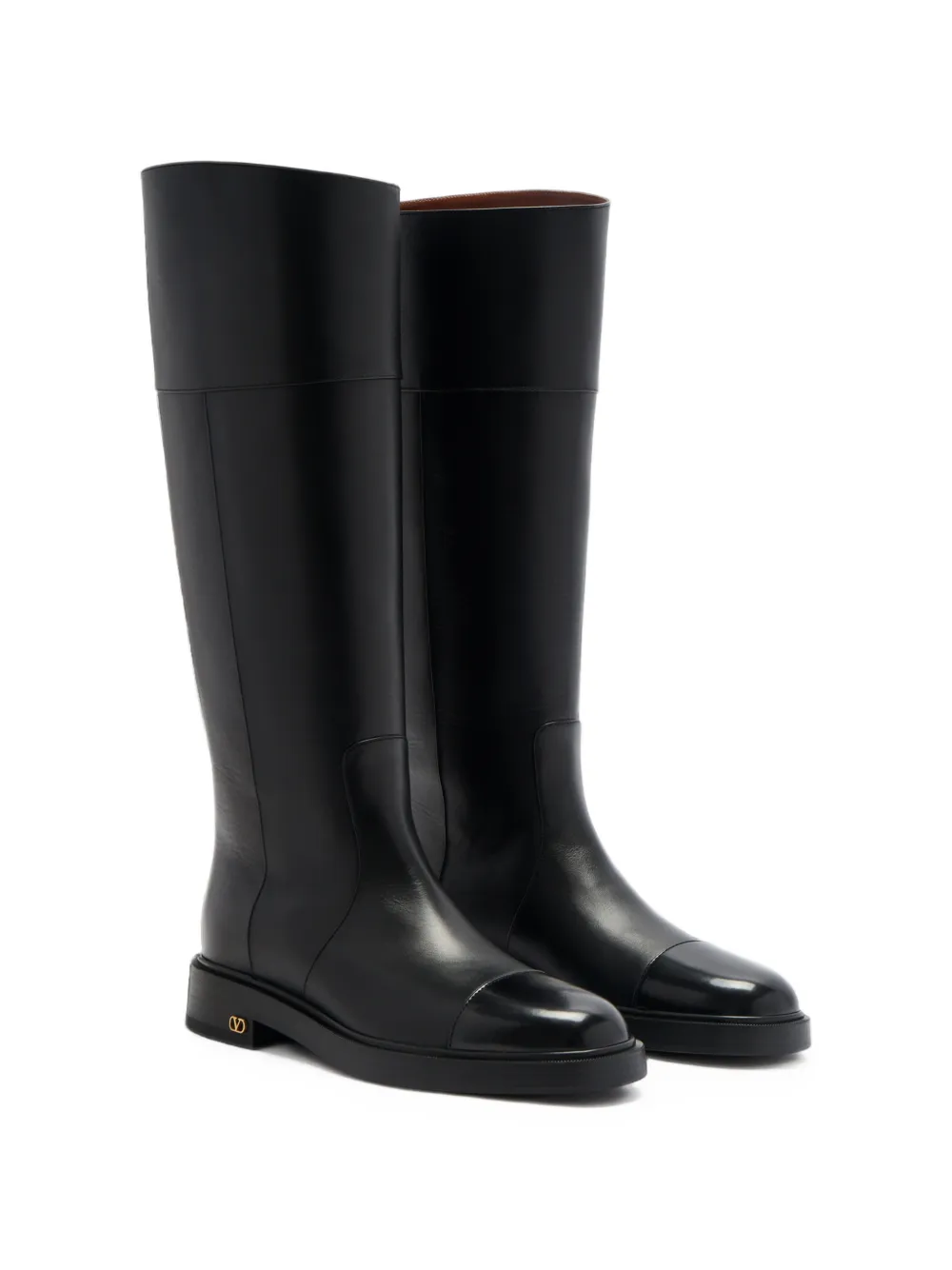 Valentino Garavani VLogo Signature leather boots Zwart