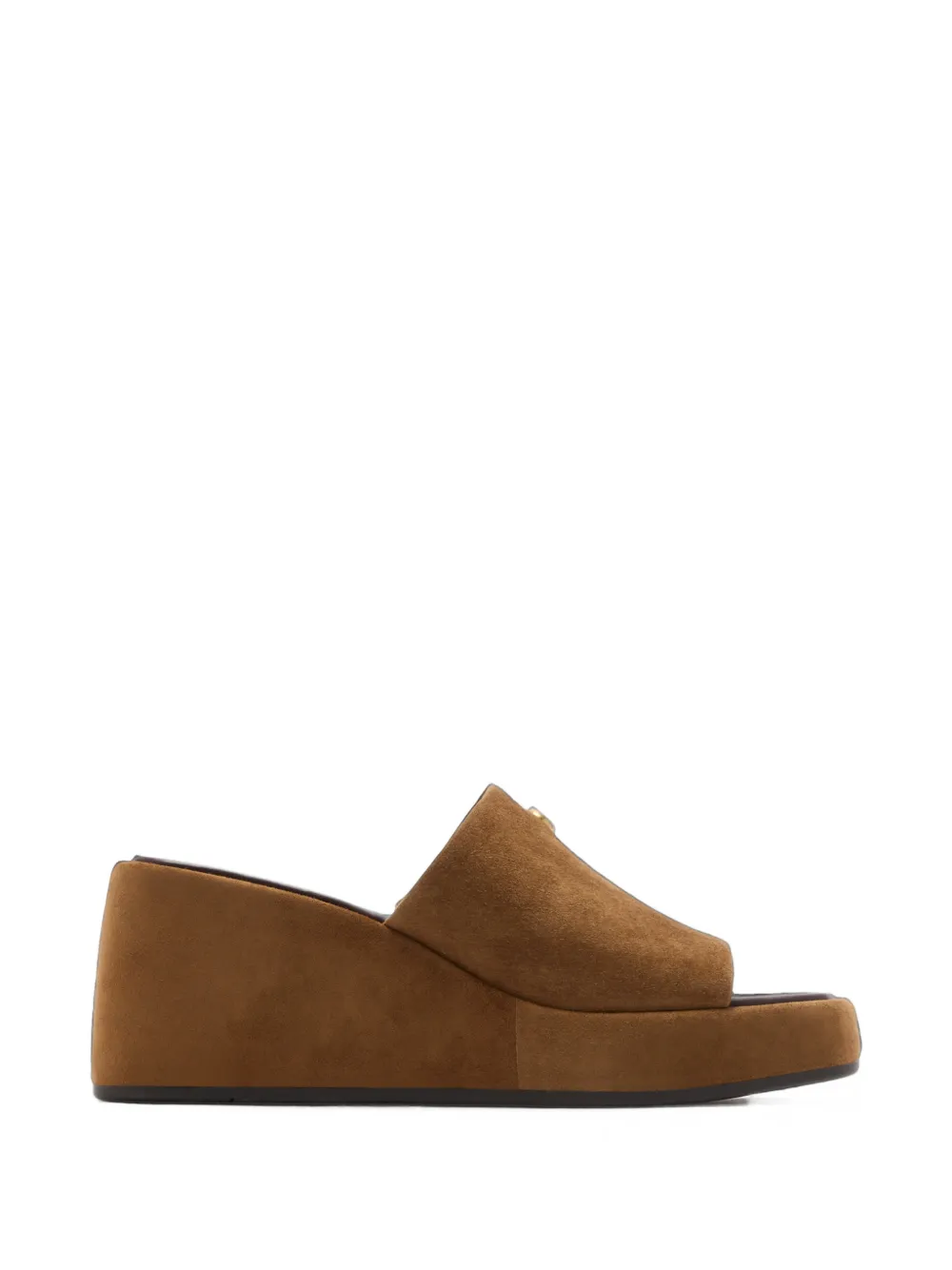 Coach suede wedge sandals