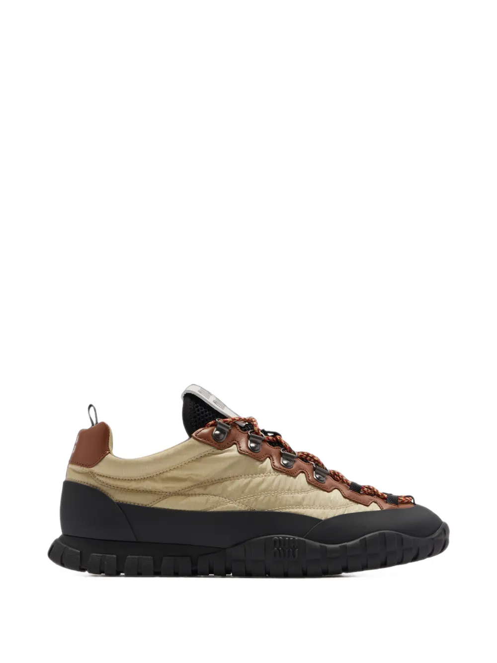Miu Miu Tyre technical fabric and leather sneakers