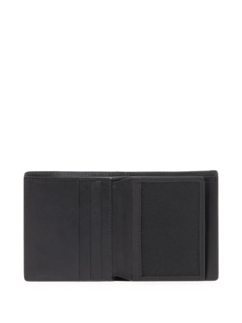 PIQUADRO Bifold pasjeshouder met logo-plakkaat Zwart