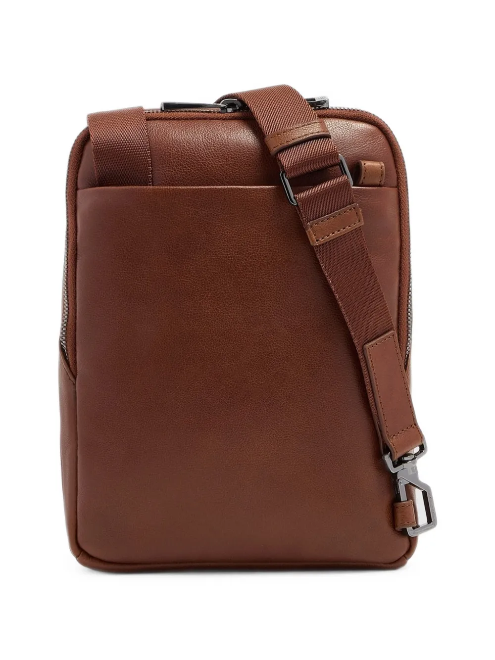 PIQUADRO Messengertas met logoplakkaat Bruin