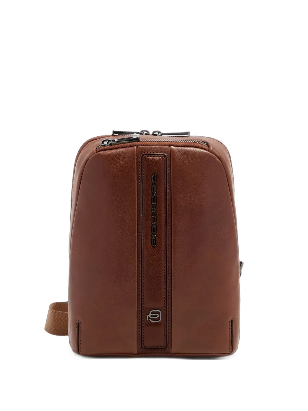 PIQUADRO logo-plaque leather messenger bag · OS