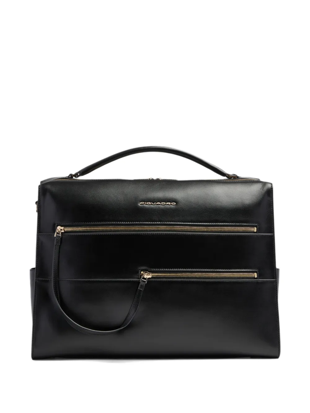 PIQUADRO Patricia leather laptop bag Zwart