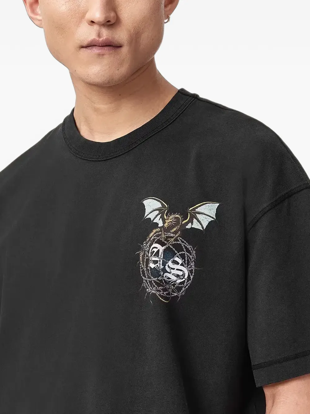 AllSaints Sweater met print Zwart