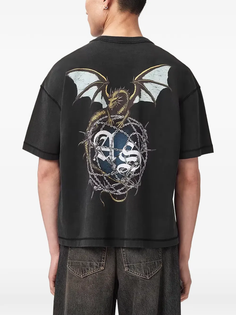 AllSaints Sweater met print Zwart