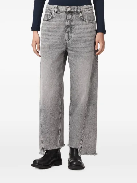 AllSaints frayed raw-hem wide-leg jeans