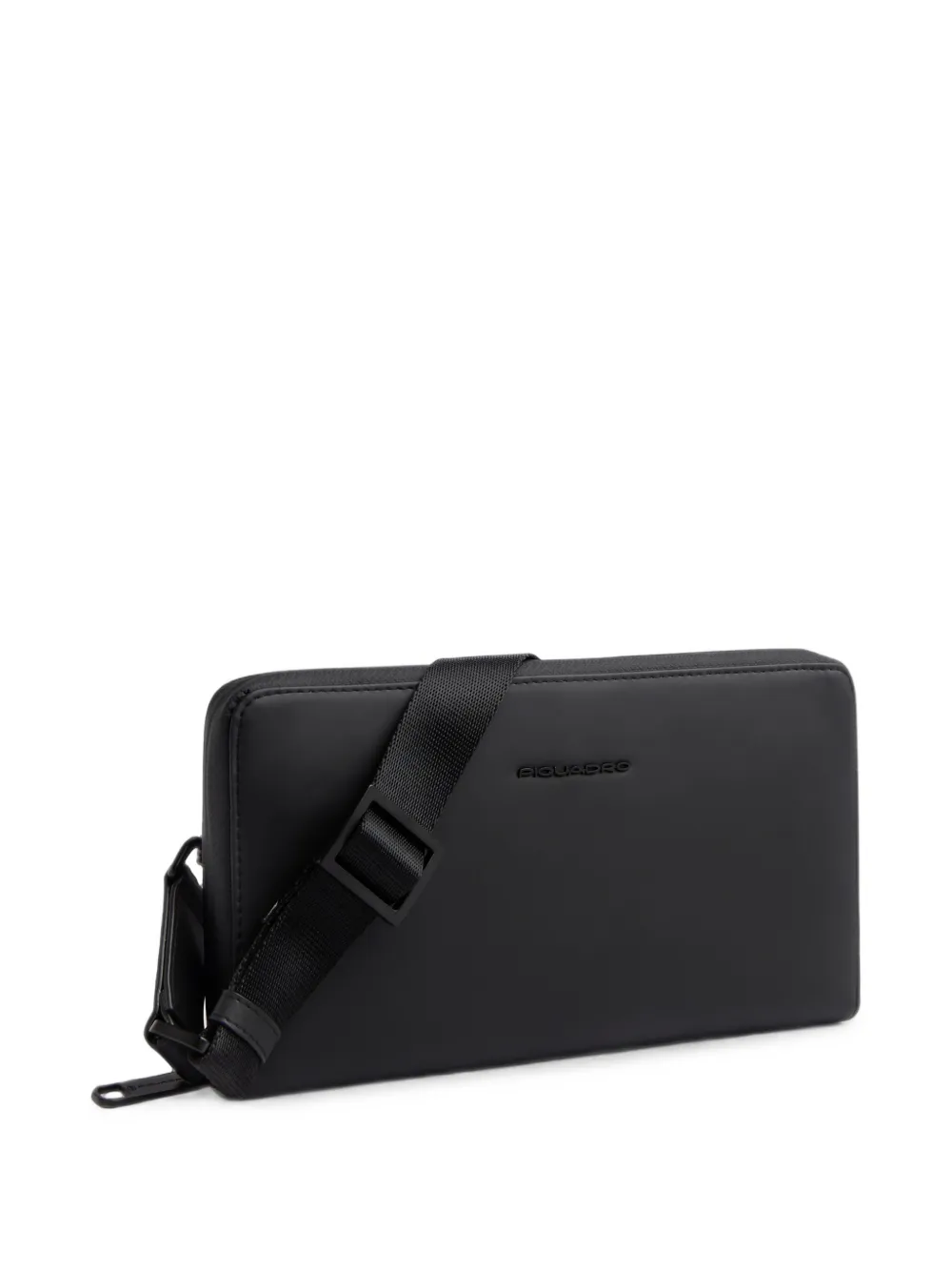 PIQUADRO Corner 2.0 clutch met logo-reliëf Zwart