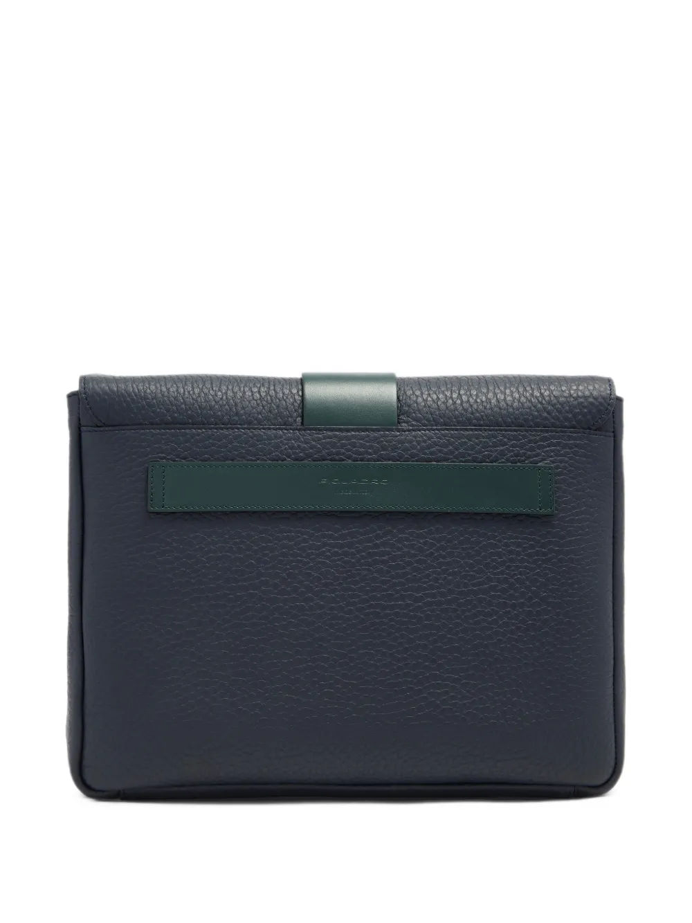 PIQUADRO Leren laptoptas met gespsluiting Blauw
