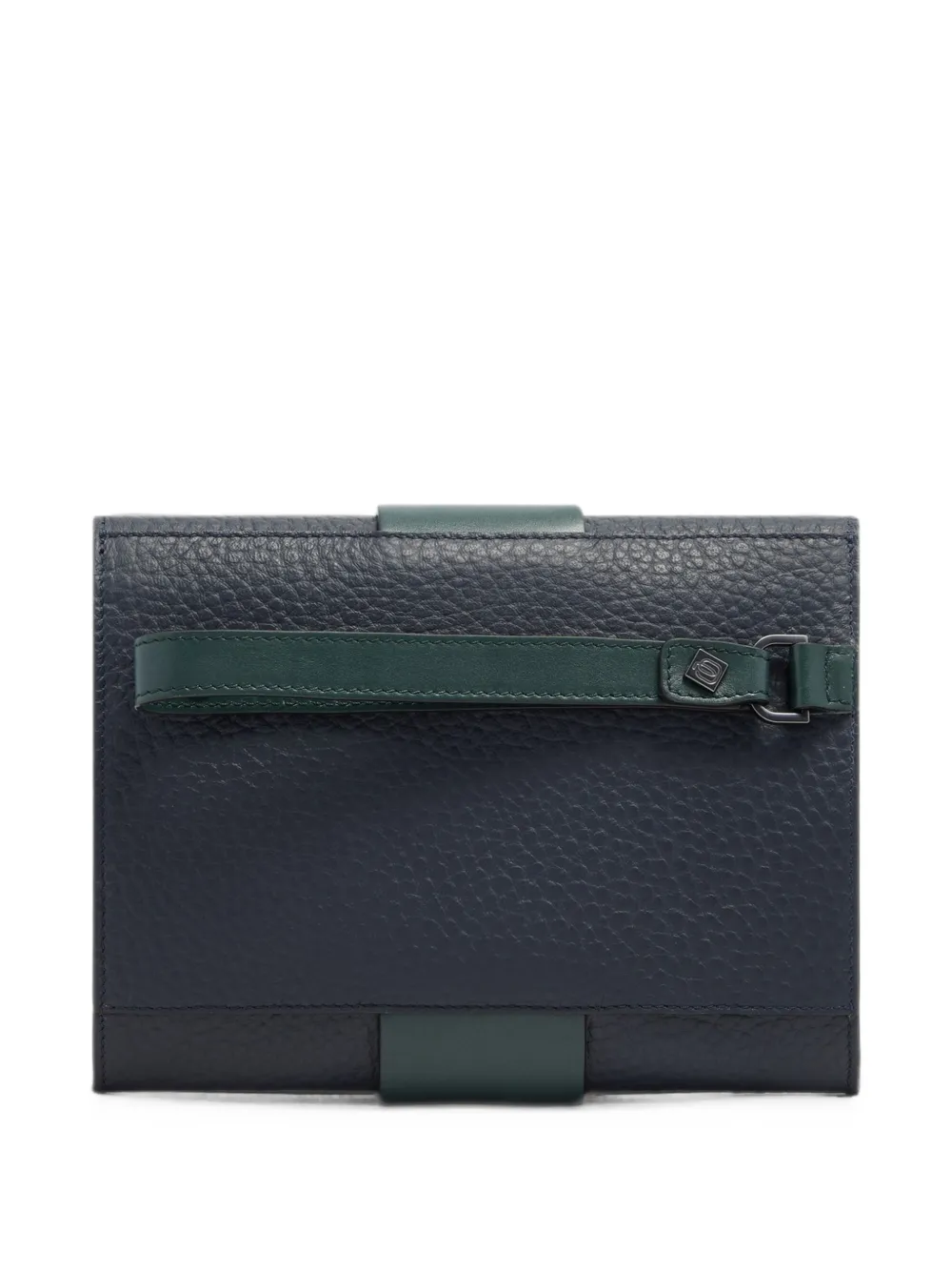 PIQUADRO Leren clutch met gesp Blauw