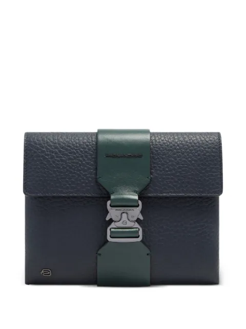 PIQUADRO buckle-fastening leather clutch bag