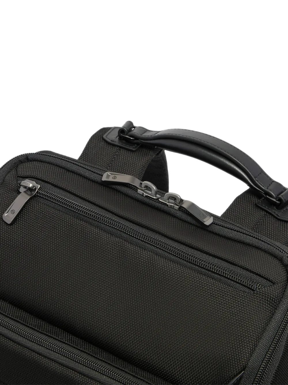 PIQUADRO logo-plaque travel backpack Zwart