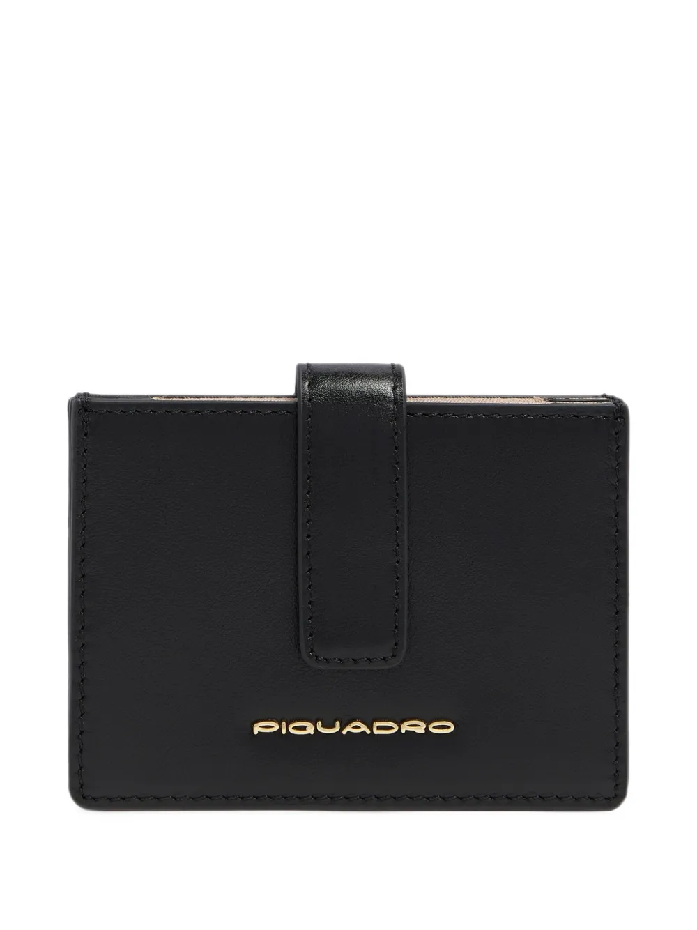 PIQUADRO Patricia logo-plaque accordion cardholder - Nero