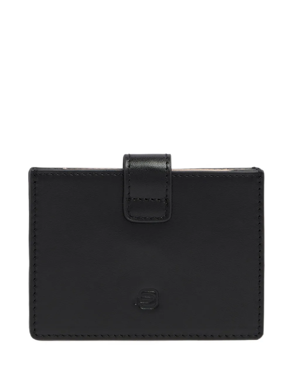 PIQUADRO Patricia logo-plaque accordion cardholder Zwart